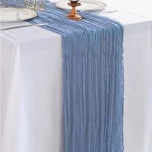 Elegant Blue Table Runner